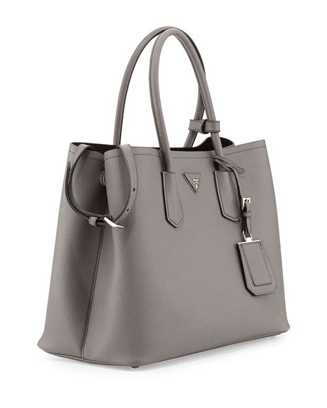 prada gray shoe bag|gray Prada purse.